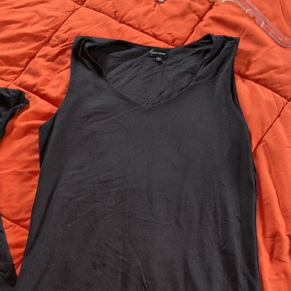 Buckle Black V-Neck Sleeveless Tank Top
